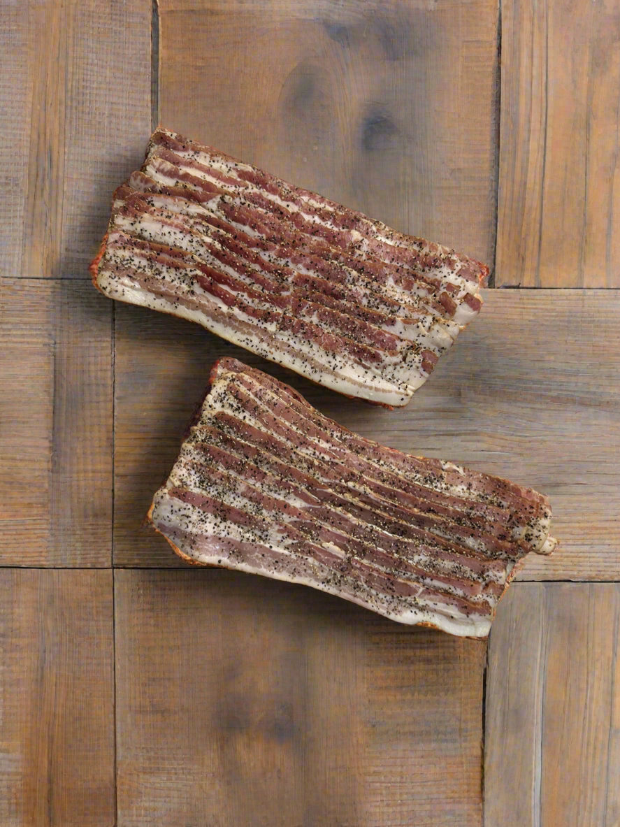 M304 Meacham Pepper Bacon Sliced Two 1 # pkg.