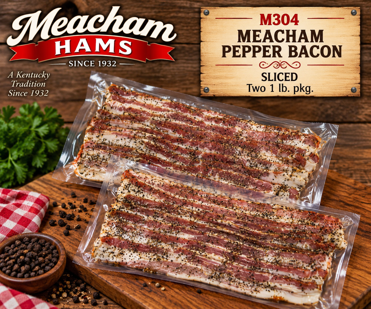 M304 Meacham Pepper Bacon Sliced Two 1 # pkg.