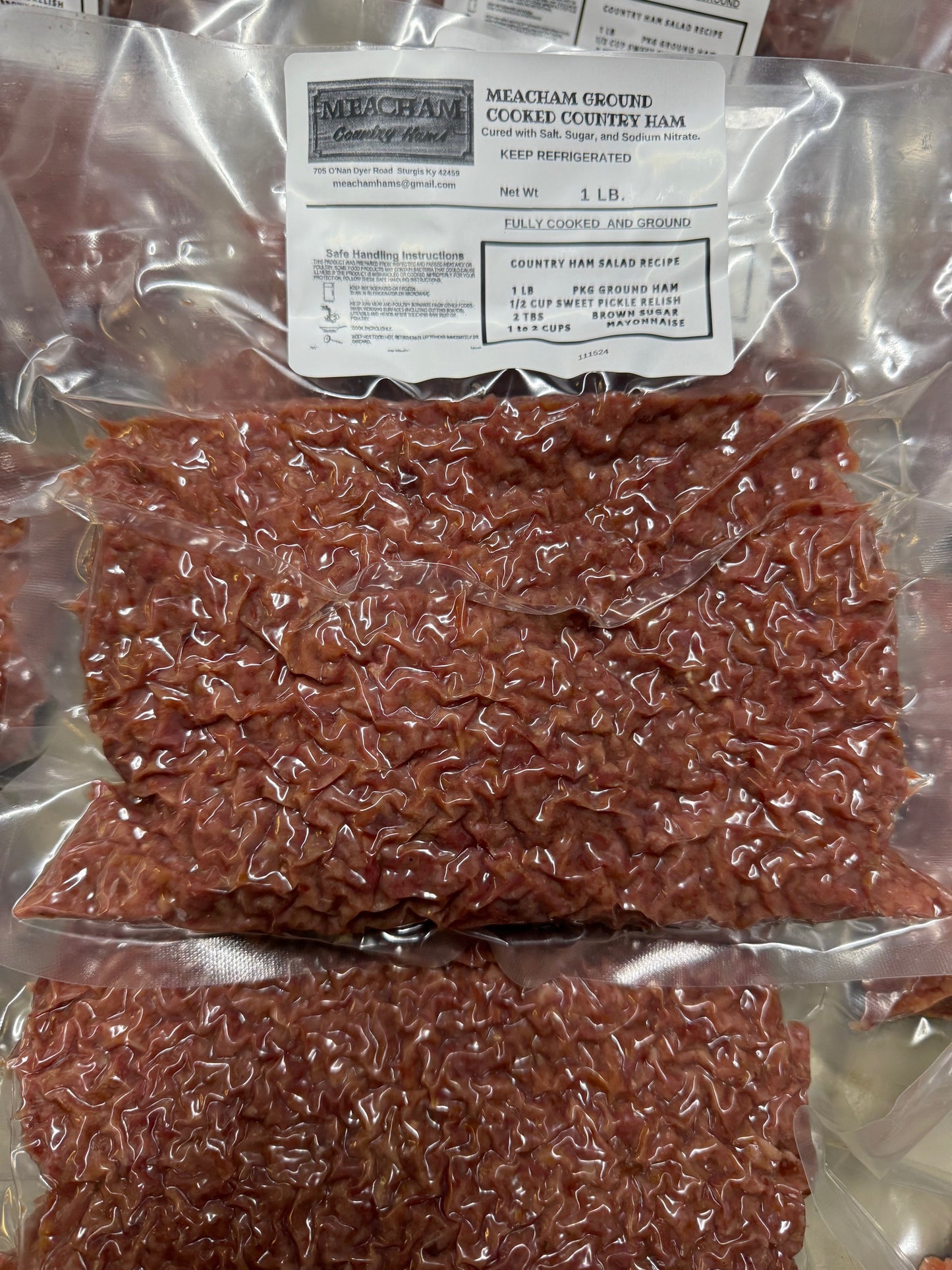 NEW FOR 2024! M501 GROUND COOKED COUNTRY HAM 16 OZ PKG