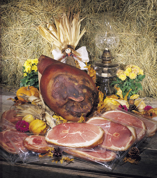 M101SL Meacham Whole Uncooked Country Ham SLICED 14 to 15 lb.