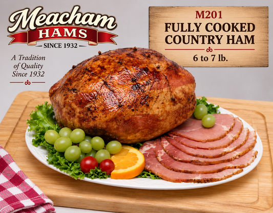 M201 Meacham Boneless Whole Custom Cooked Country Ham   6 to 7  lb.