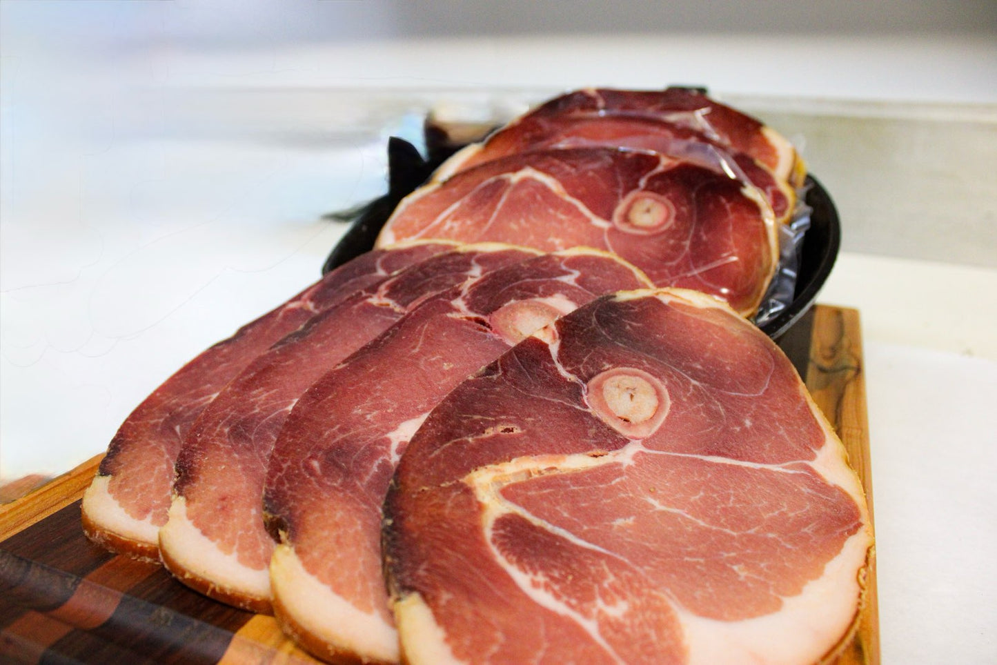 M115 Meacham Country Ham Uncooked and Sliced  approx. 1/3 of Ham   4 to 5 lb. Package.